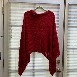 Red poncho from Chicos